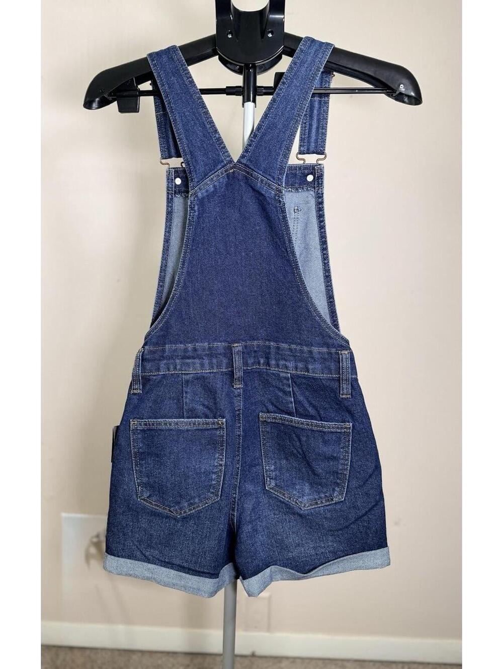 Celebrity Pink Juniors  Roll-Cuff Denim Shortall Size XS - Picture 4 of 13